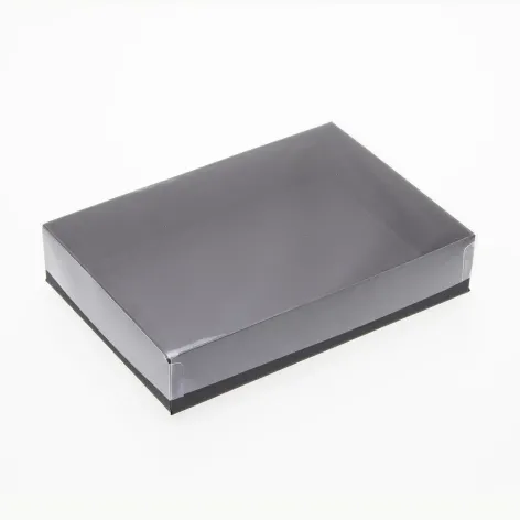 12 Choc Board Base & Clear Lid; Black